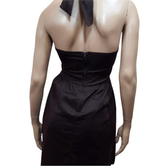 VTG Y2K Ruby Rox Brown & White Tie Halter Dress Size 7 - Picture 3 of 8